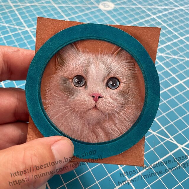 うちの子 ペット 猫 犬 ハンドメイド うちの子 キーホルダー レザー