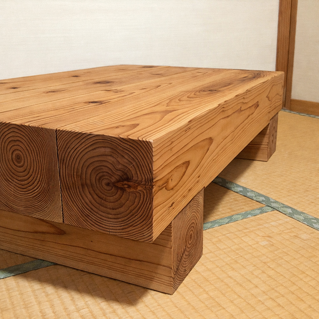 横幅100×奥行52cmどっしり木製センターテーブル センターテーブル ロー