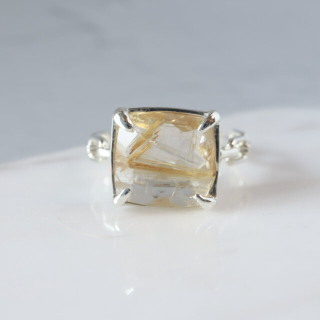 ルチルクォーツ チェーンring / Silver | iichi 日々の暮らしを