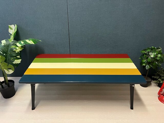 送料無料】 ローテーブル 長方形 90cm 45cm SPF カラフル ストレート