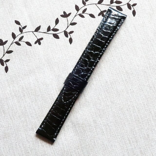 腕時計ベルト 20-18mm クロコダイル ブラック #215 | iichi 日々の
