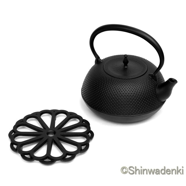 お取り寄せ】南部鉄器 鉄瓶 眞 -SHIN- 黒 大 2L 日本製 直火・IH対応