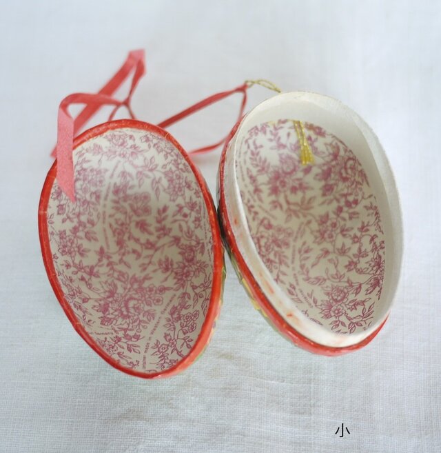イースター エッグ 紙の金卵2P 「春の花」 ドイツヴィンテージ | iichi
