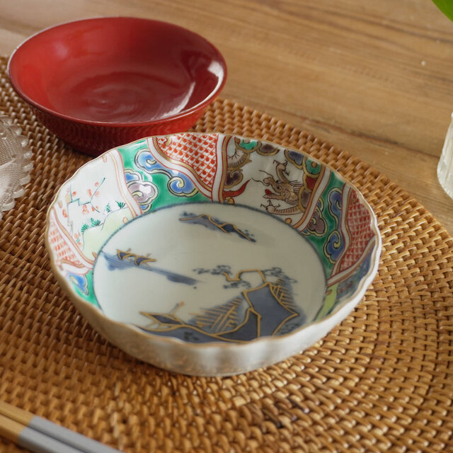 古伊万里　伊万里　なます皿　豆皿　色絵　9客 モダンな色合いの古伊万里なます皿 | iichi 日々の暮らしを心地よく