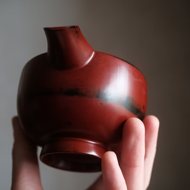 赤で素敵◇木製本漆 片口 漆器 酒器 工芸品 暮らしに。現代品 | iichi