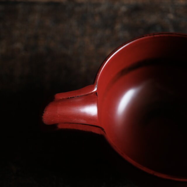 赤で素敵◇木製本漆 片口 漆器 酒器 工芸品 暮らしに。現代品 | iichi