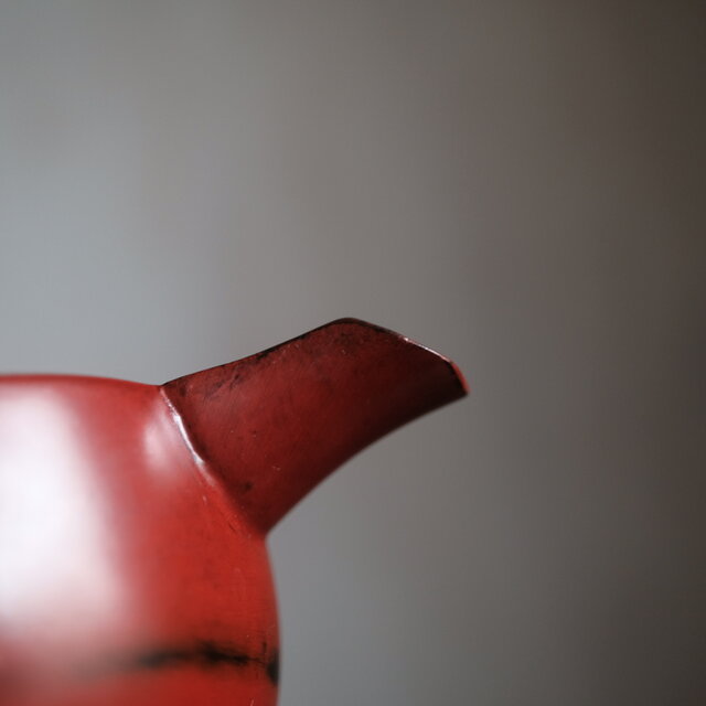 赤で素敵◇木製本漆 片口 漆器 酒器 工芸品 暮らしに。現代品 | iichi