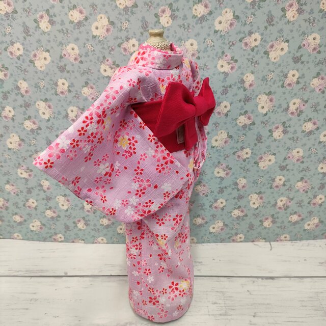 着せ替え人形の服 ㉖ 着物 <春まつ雪うさぎ> | iichi 日々の暮らしを