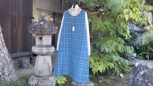着物リメイク】Aラインジャンパースカート/裏地付き/黄八丈 | iichi