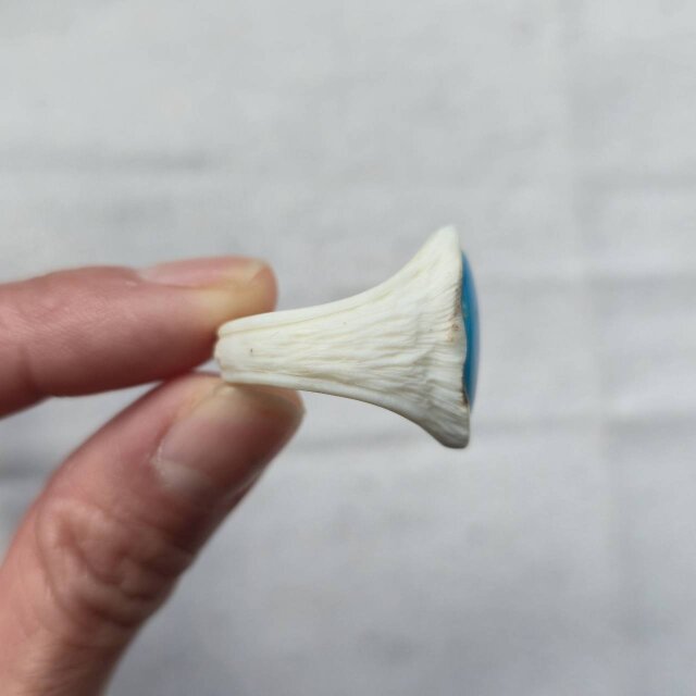 鹿の角 スリーピングビューティーターコイズのリング(約)15.5号