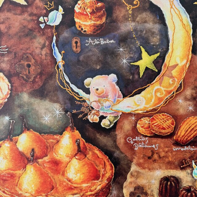 手彩色アートパネル(F10)・秘密の焼き菓子工房 | iichi 日々の暮らしを