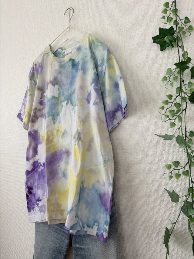 手染め1点ものタイダイTシャツ | iichi 日々の暮らしを心地よくする 