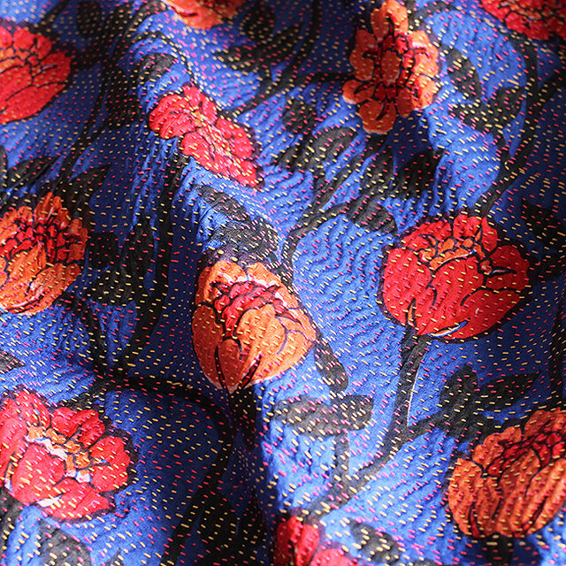 大判カンタ刺繍シルクストール | iichi 日々の暮らしを心地よくする