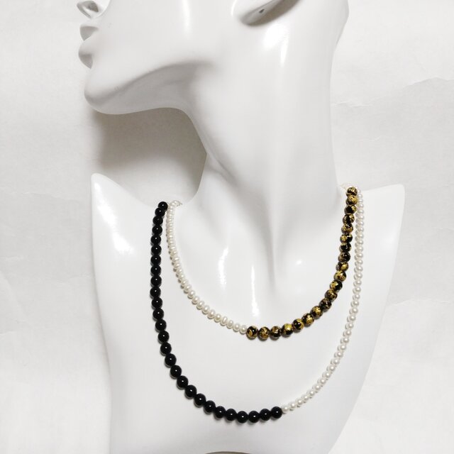 淡水パールと黒漆金箔accessory | iichi 日々の暮らしを心地よくする 