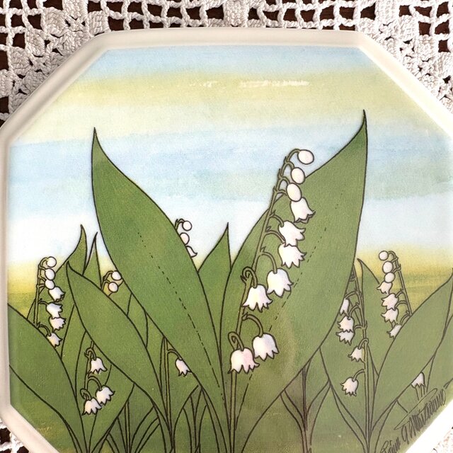 ARABIA vintage kielo plate アラビア スズランのウォールプレート 