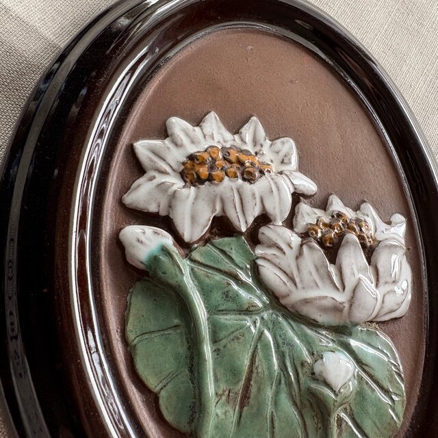 GABRIEL SWEDEN ceramic plate❀⁎༶ ガブリエル 睡蓮の陶板 | iichi