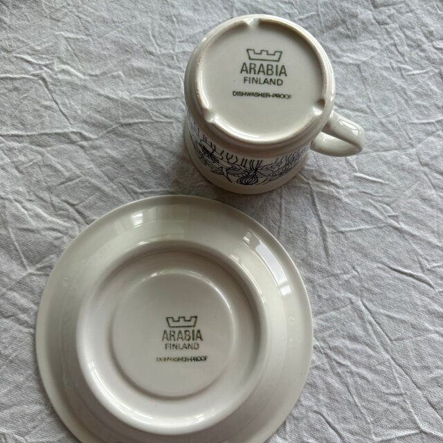 ARABIA Vintage Kurokus アラビア クロッカス グレーリム デミタス