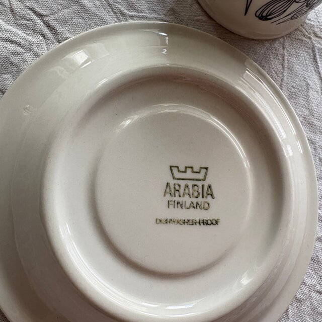 ARABIA Vintage Kurokus アラビア クロッカス グレーリム デミタス