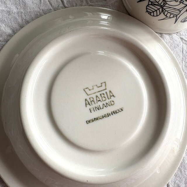 ARABIA Vintage Krokus アラビア クロッカス グレーリム デミタス