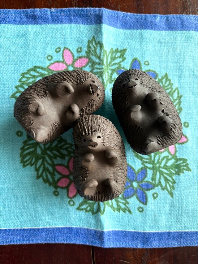 Denmark Ellen Karlsen hedgehog ハリネズミ フィギュリン 仲良し兄弟 