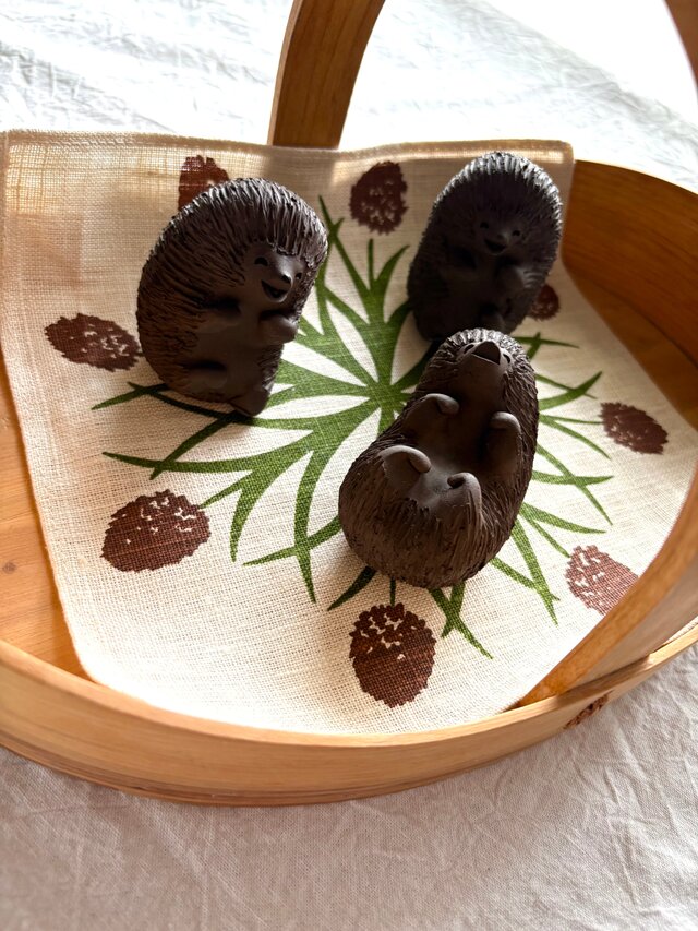 Denmark Ellen Karlsen hedgehog ハリネズミ フィギュリン 仲良し兄弟 