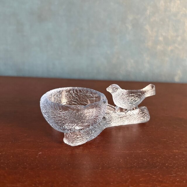 Sweden vintage egg stand ❀⁎༶クリスタルガラスの小鳥さんのエッグ