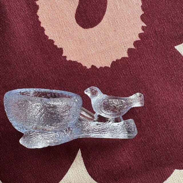 Sweden vintage egg stand ❀⁎༶クリスタルガラスの小鳥さんのエッグ