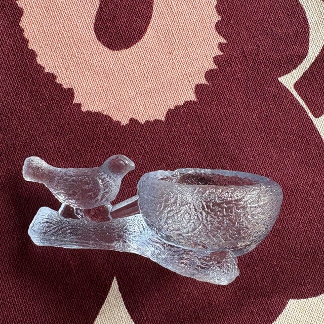 Sweden vintage egg stand ❀⁎༶クリスタルガラスの小鳥さんのエッグ