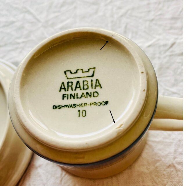 ARABIA vintage Uhtua⁎༶ ⁎༶ アラビア ウートゥア カップ＆ソーサーB