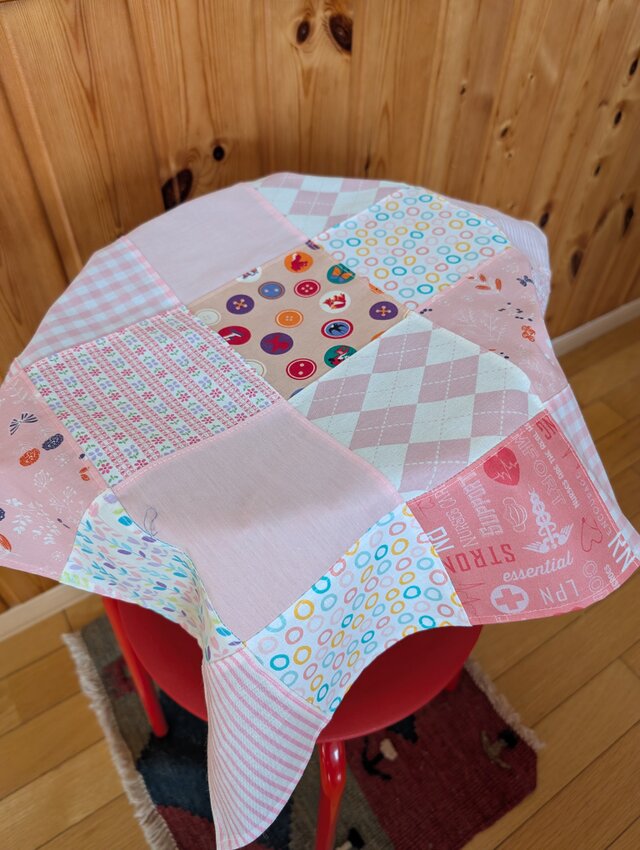 ♥️ピンクのパッチワーク♥️カーテン♥️カバー♥️目隠し♥☆50✕50