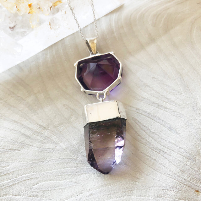 ペンダントトップ ダブルアメジスト〈Double Amethyst〉☆ヒーリング 