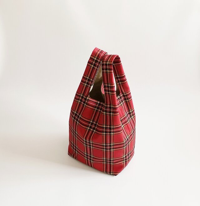 黒切替 赤 タータンチェック  香り袋 ミニチュアトートサシェ 2312-30 frunco ZOZOTOWN : レディース タータンチェックバッグ トートバッグ アロマ・キャンドル