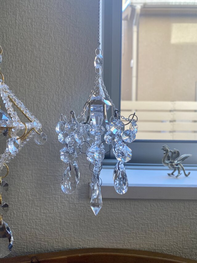 プチシャンデリア サンキャッチャー 光のしずく ｜Antique Prism