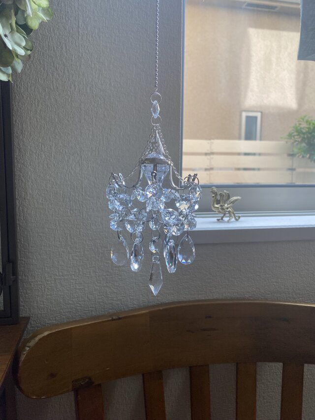 プチシャンデリア サンキャッチャー 光のしずく ｜Antique Prism