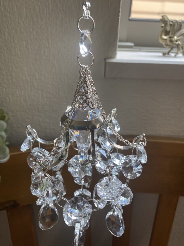 プチシャンデリア サンキャッチャー 光のしずく ｜Antique Prism