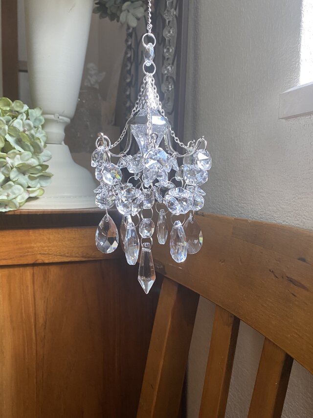 プチシャンデリア サンキャッチャー 光のしずく ｜Antique Prism
