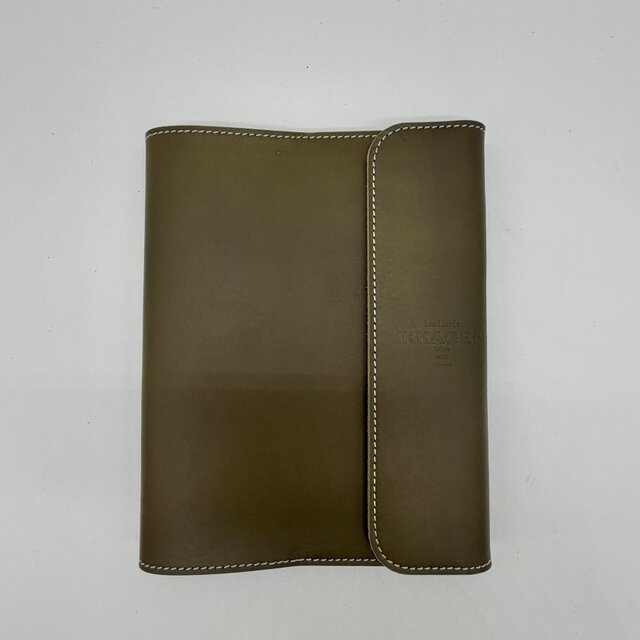 レザーフラップ手帳カバー（ハンドメイド／ペン差し付き／カード
