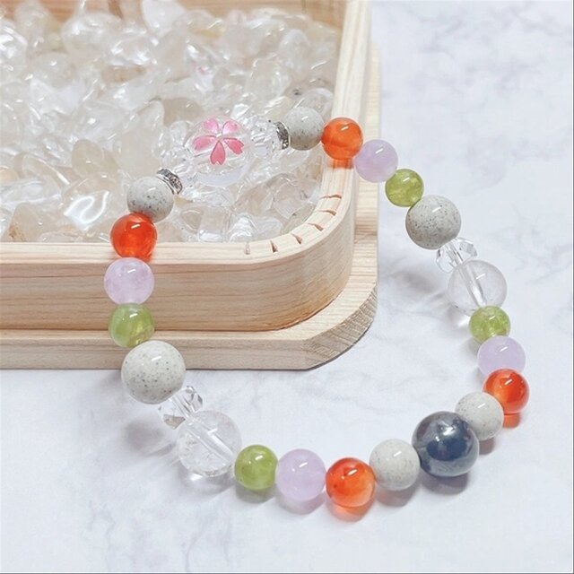 ⭐︎再販【ハイクオリティ アンデシン】光で変わる幻想的な彩り 天然石 ブレスレット ✦大切な治療・手術、リハビリなどにそっと寄り添う 天然石