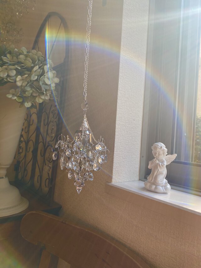プチシャンデリア サンキャッチャー ひかりベール ｜Antique Prism