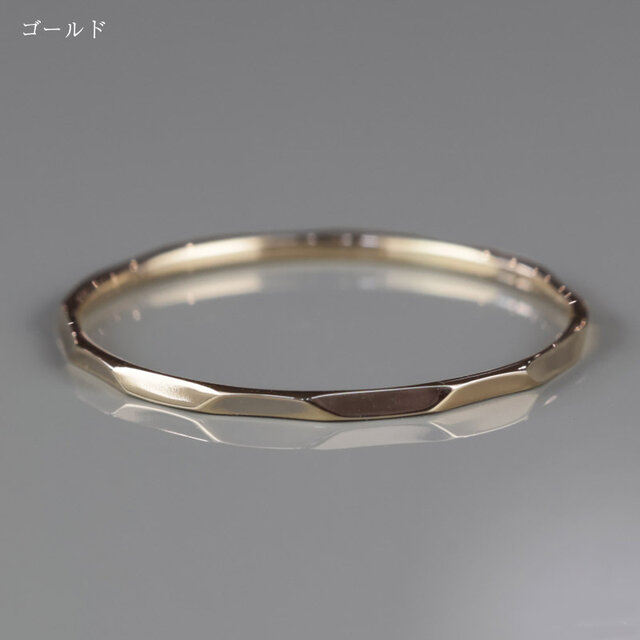 K18/K18PG/Pt900 華奢リング｜選べる素材 槌目 シンプル 重ね付け 着け