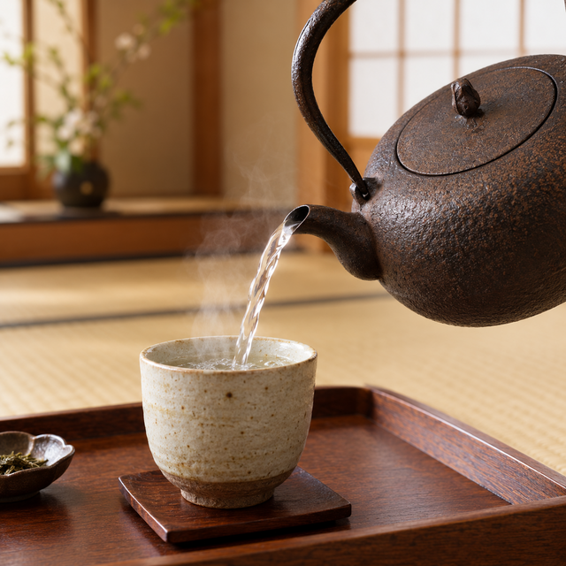 南部鉄器 鉄瓶 岩戸賢一郎作 平丸肌 1.6L 内面漆焼付・酸化被膜仕上
