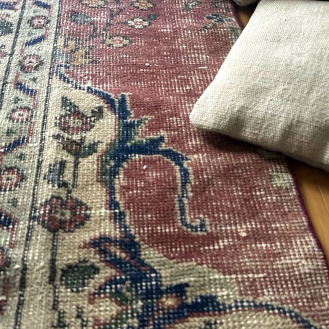 50.5×100.5 ボタニカルマット　アンティーク　トルコヴィンテージラグ 50.5×100.5 ボタニカルマット アンティーク トルコヴィンテージラグ