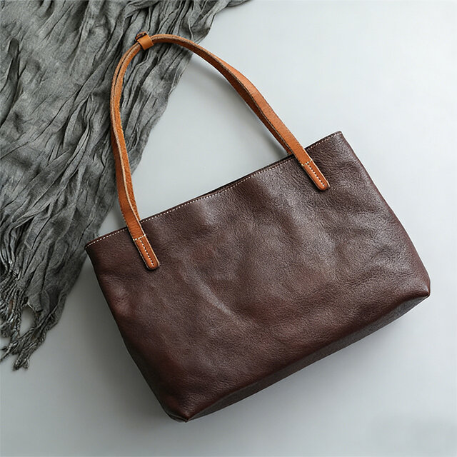 トートバッグ 本革 ハンドメイド ヌメ革 レザー 上品 上質 軽量 大容量