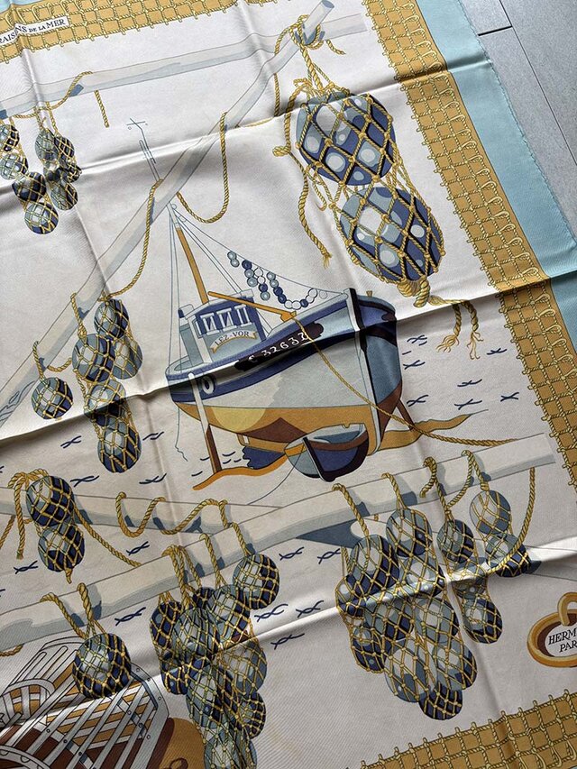 エルメス スカーフカレ Hermès 海のぶどう Les Raisins de la Mer 1967