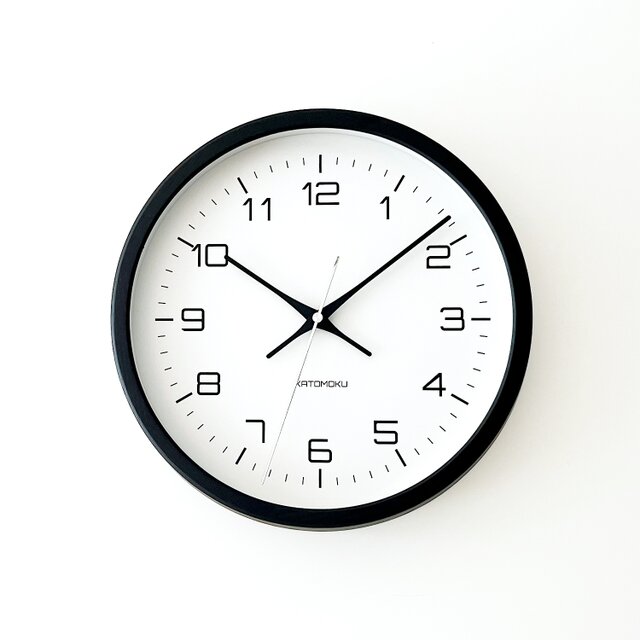 KATOMOKU 掛時計 ブラック KATOMOKU muku clock 11 ブラック km-94BK 掛け時計 木製 無垢材