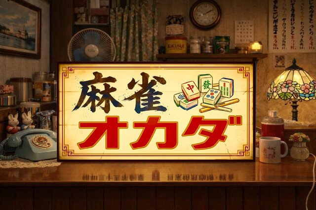 オーダー無料】麻雀 マージャン 雀荘 ゲーム 娯楽 パズル 昭和レトロ