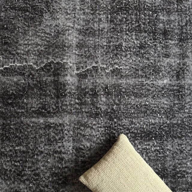 110×203 ブラックグレイオーバーダイ ワンカラー トルコヴィンテージ