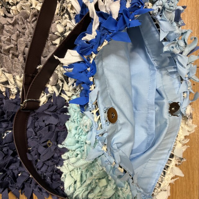 一点物 フリンジショルダーバッグ｜KNOTS｜ブルー系｜主役デザイン 