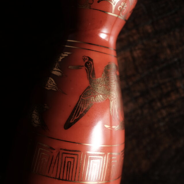 りんぞう　九谷焼　赤絵金彩　花唐草人物文　輪花盃　V　R6623 蓋器 赤絵金襴花詰 / 高 聡文 ｜九谷焼の販売専門店 陶らいふ