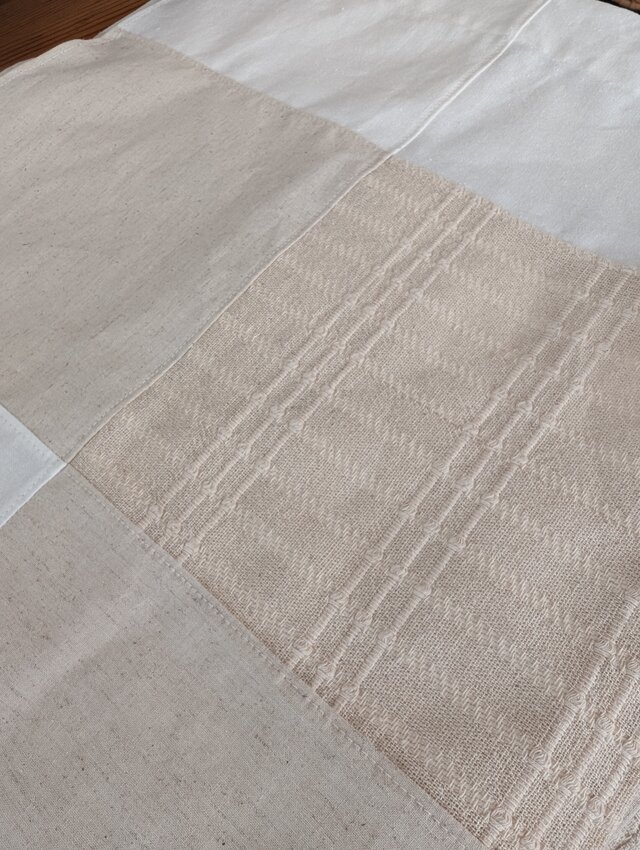 ♥️綿麻＆インド綿♥️涼しげ♥️ナチュラルインテリア♥️大きめ